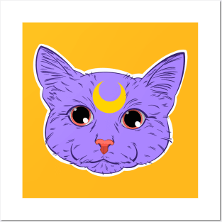 Helpful Purple Kitty Friend Posters and Art